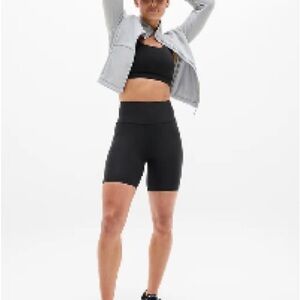 Athleta Women's Ultimate Stash 7" Black Bike Shorts
